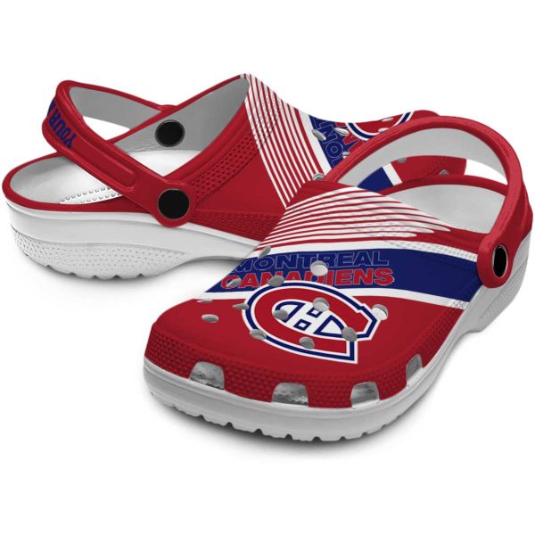 personalized montreal canadiens vibrant dual tone clog high quality