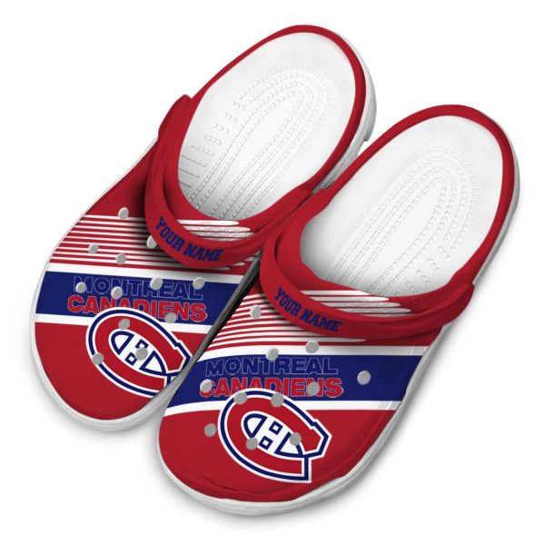 personalized montreal canadiens vibrant dual tone clog latest model