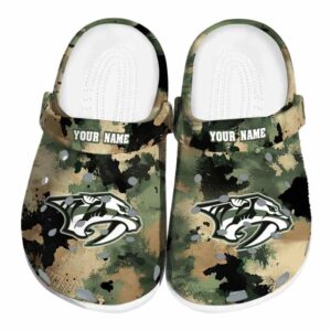 personalized nashville predators camouflage craze clog best selling