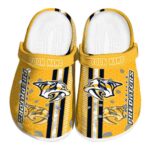 personalized nashville predators contrasting stripes clog best selling