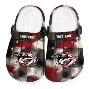 personalized nashville predators plaid fusion clog best selling