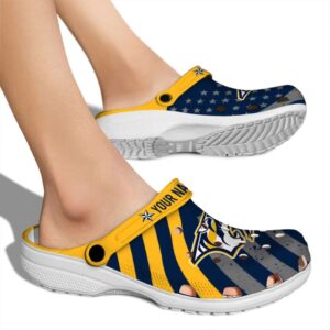 personalized nashville predators star spangled graphic clog fashion forward
