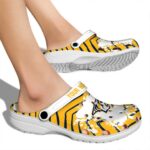 personalized nashville predators zigzag paint burst clog best selling