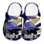 personalized navy midshipmen baseball helmet clog best selling