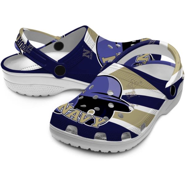 personalized navy midshipmen baseball helmet clog high quality
