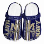 personalized navy midshipmen contrasting stripes clog best selling