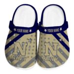 personalized navy midshipmen star spangled graphic clog best selling