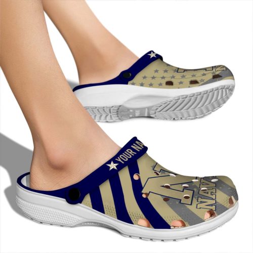 personalized navy midshipmen star spangled graphic clog fashion forward