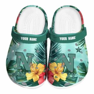 personalized navy midshipmen tropical vibes clog best selling