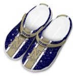 personalized navy midshipmen vertical stripes clog best selling
