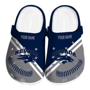 personalized nevada wolf pack baseball motif clog best selling