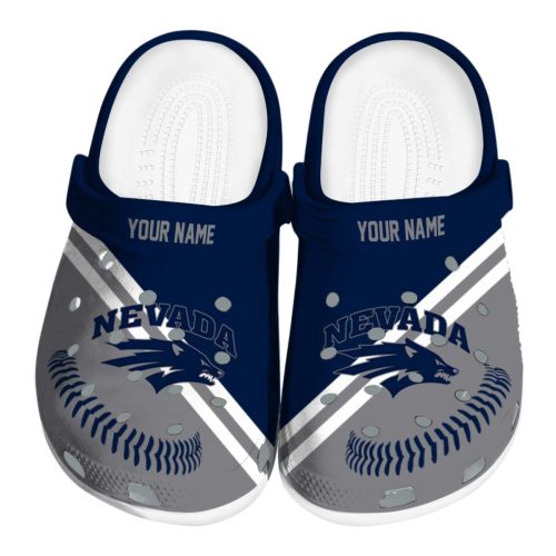 personalized nevada wolf pack baseball motif clog best selling