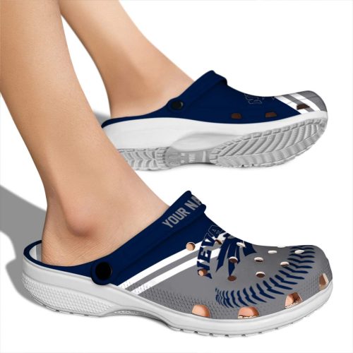 personalized nevada wolf pack baseball motif clog fashion forward