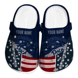 personalized nevada wolf pack star spangled side pattern clog best selling