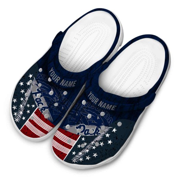 personalized nevada wolf pack star spangled side pattern clog latest model