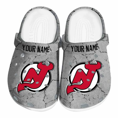 personalized new jersey devils cracked texture clog best selling