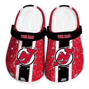 personalized new jersey devils vertical stripes clog best selling