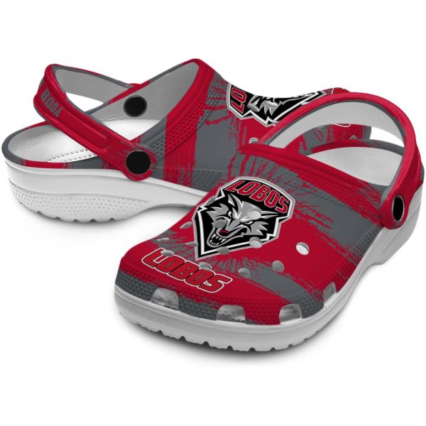 personalized new mexico lobos paint splatter graphics clog high quality