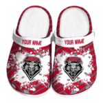 personalized new mexico lobos zigzag paint burst clog best selling