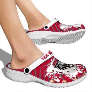 personalized new mexico lobos zigzag paint burst clog fashion forward