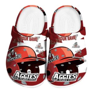 personalized new mexico state aggies baseball helmet clog best selling