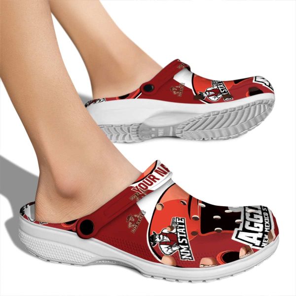 personalized new mexico state aggies baseball helmet clog fashion forward