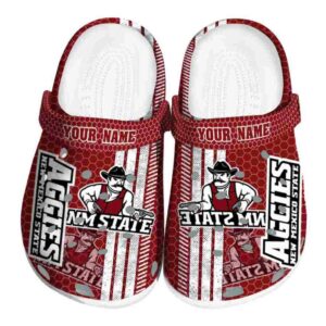 personalized new mexico state aggies contrasting stripes clog best selling