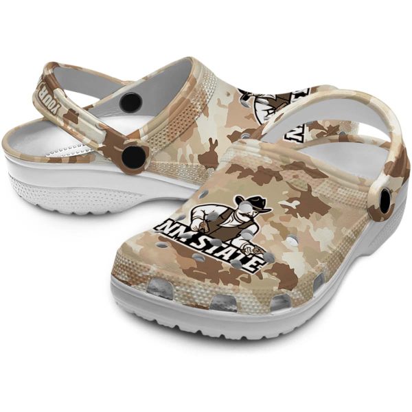 personalized new mexico state aggies desert camo clog high quality
