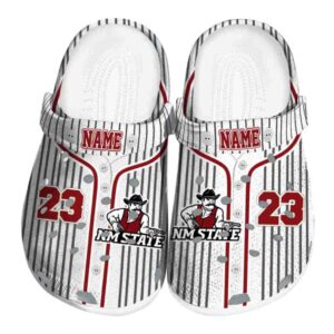 personalized new mexico state aggies pinstripe pattern clog best selling
