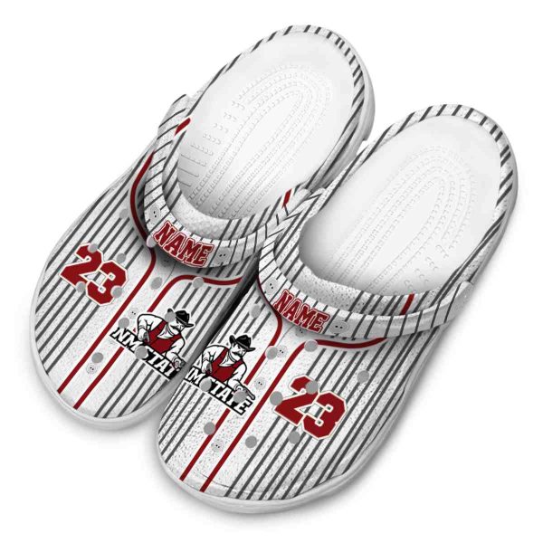 personalized new mexico state aggies pinstripe pattern clog latest model