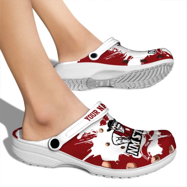 personalized new mexico state aggies splatter pattern clog fashion forward