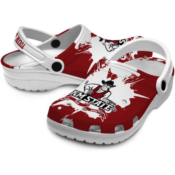 personalized new mexico state aggies splatter pattern clog high quality