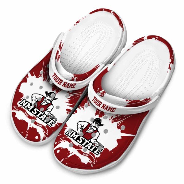 personalized new mexico state aggies splatter pattern clog latest model