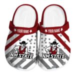 personalized new mexico state aggies star spangled graphic clog best selling