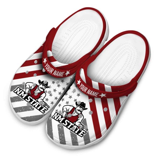 personalized new mexico state aggies star spangled graphic clog latest model