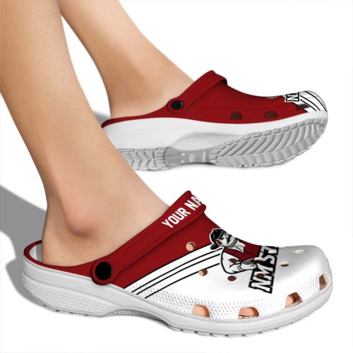 personalized new mexico state aggies striped accents clog fashion forward