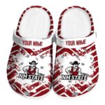 personalized new mexico state aggies zigzag paint burst clog best selling