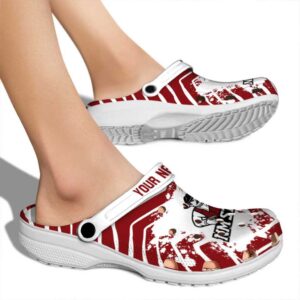 personalized new mexico state aggies zigzag paint burst clog fashion forward