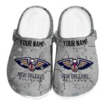 personalized new orleans pelicans cracked texture clog best selling