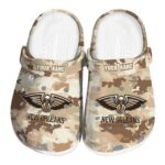 personalized new orleans pelicans desert camo clog best selling