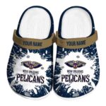 personalized new orleans pelicans splash art clog best selling