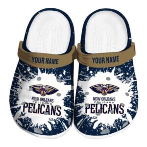 personalized new orleans pelicans splash art clog best selling