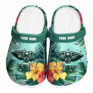 personalized new orleans pelicans tropical vibes clog best selling