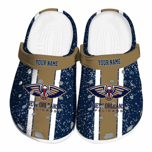 personalized new orleans pelicans vertical stripes clog best selling