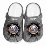 personalized new york islanders cracked ground texture clog best selling