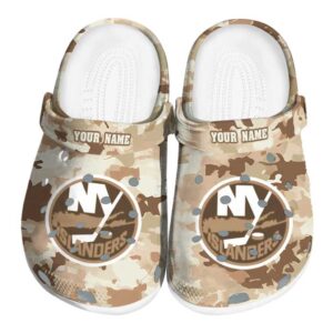 personalized new york islanders desert camo clog best selling