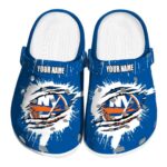 personalized new york islanders splash motif background clog best selling