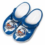 personalized new york islanders splash motif background clog best selling