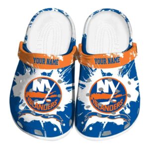 personalized new york islanders splatter pattern clog best selling