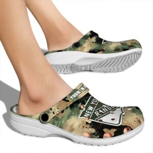 personalized new york rangers camouflage craze clog fashion forward